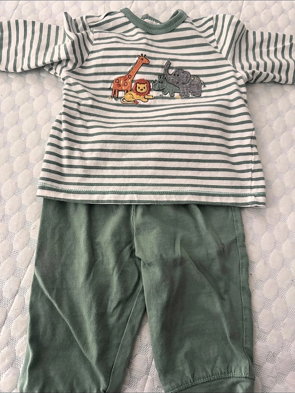 Little Me Striped Animal Matching Set Baby 9M